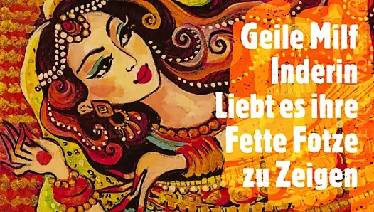 Hint milf (orta yaşlı kadin) azgın şişman amını gösterir (Hint müzik video)