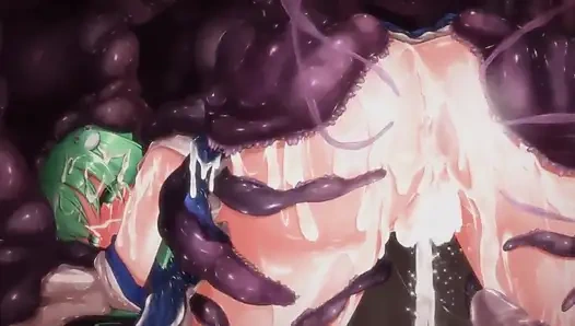 Sanae'nin çifte sikişi canavar tarafından sikiliyor