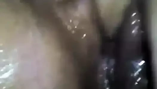 Kedi parmak içinde duş