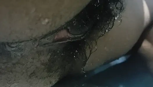 Hot Wife Big Pussy Standing Up On Water, Homemade Sex & Hairy Pussy Close up Carrying