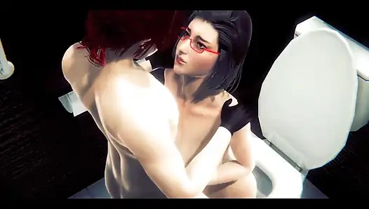 Hentai sansürsüz - tuvalette futanari bir kızla seks yapıyor - Japon Asyalı manga anime film oyunu porno