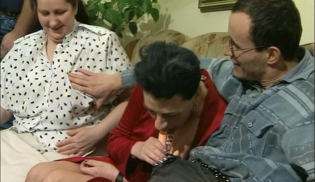 Mature Sluts Stuff Candles in Pussy and Suck Cock