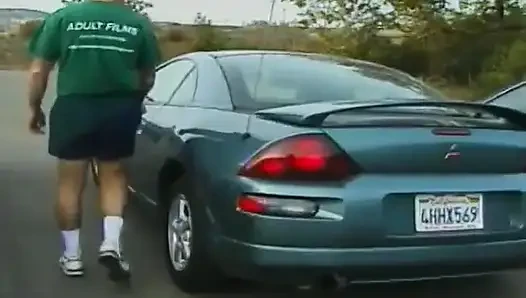 Horny old man nails blonde MILF in a picnic site