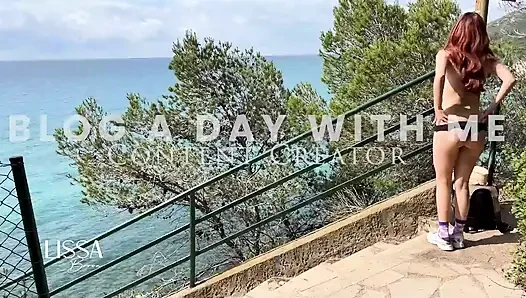Vlog Lissa Brown, Özel Video Çekmek İçin Çıplak Plajına Gidiyor