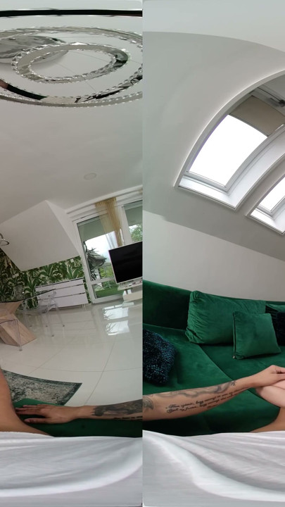 Genç kız akşam yemeğinden sonra azıyor - sanal gerçek porno | Klip 1