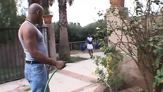 Sıcak abanoz amigo kaslı züppe tarafından becerdin