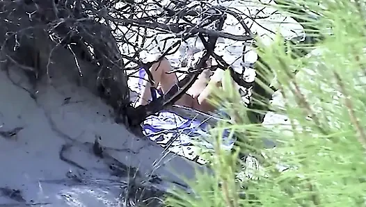 Plajda Çıplak Çıplak Kahverengi Esmer Üstsüz