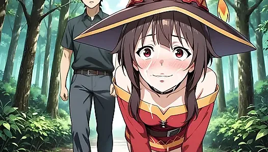 Orman Seks Yürüyüşü Megumin ve Kazuma, Yapay Zeka Uyarlamalarında Konosuba