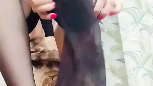 Minyon esmer yeni çorap deniyor