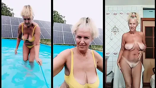 Evde havuz sonrası eğlence