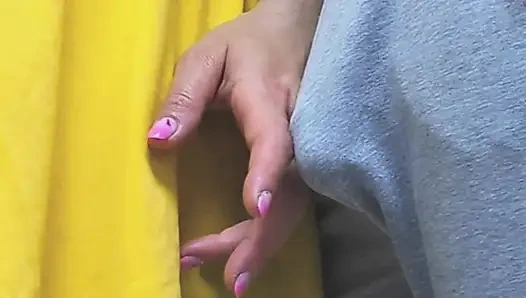 Girl Caught In Public Bus While She Stroking Stranger's Cock Until Ejaculation