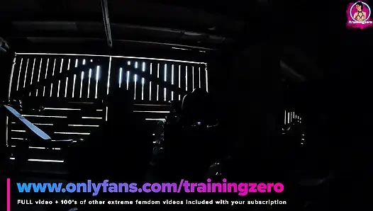 Training Zero Run Bitch Run! Exercising my Femdom Slave Outdoors Public Humiliation
