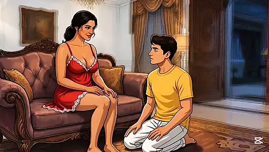 Сцена любви привлекательной пары (Сгенерированная ИИ)