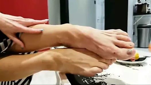 güzel bunions ile güzel olgun ayaklar ve ayak parmakları