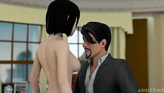Hentai seks koleji bölüm 6 - üniversite öğrencisi üvey babasının yarağı üzerinde cinsel yeteneklerini gösteriyor