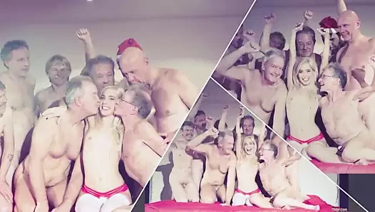 Orgy için noel genç nesty toplu tecavüz becerdin tarafından 8 eski erkekler