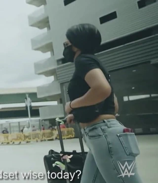 WWE - Bayley outside in jeans
