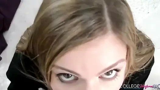 Kız öğrenci stella cox ile oral seks yapıyor