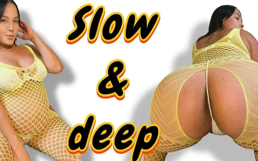 Şişmiş göbek kraliçesi - yavaş anal dildo ve kremsi yakın çekim