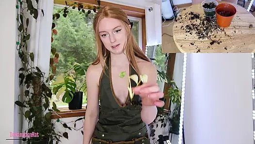 Kat ile bahçe- repotting monsteras sfw