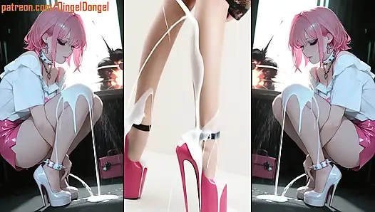 Ultra yüksek topuklu ayakkabılar dölle dolu