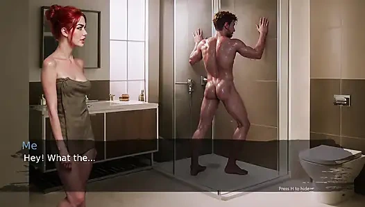 Üvey kız kardeş banyoda üvey erkek kardeşinin sikini emmek istiyor