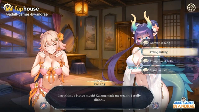 Harem fantezisi - bikini hikayeleri dlc oyunu bölüm 1: xulang'ın kovboy kız seks h-sahnesi