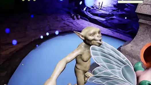 Vruk, dev yarrak üzerinde bir kanat işi alıyor! tek cin seks oyunu