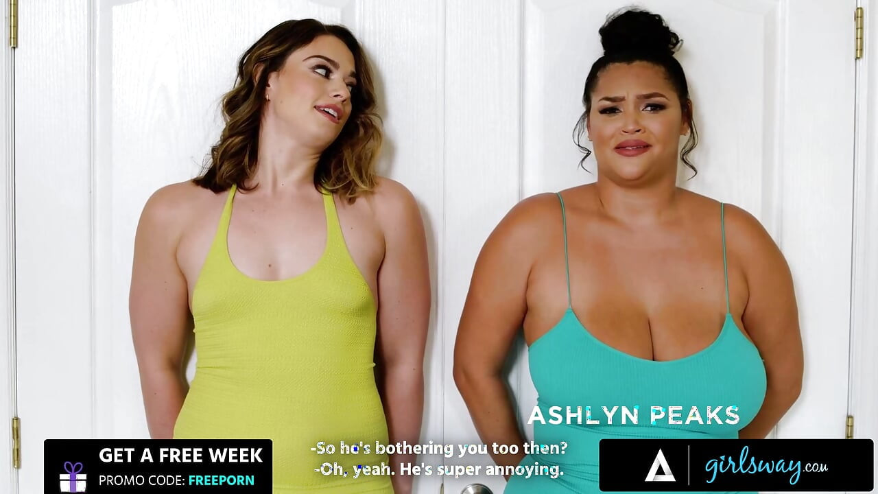 Girlsway - tombul hatunlar Sophia Burns ve Ashlyn Peaks gizlenirken buluşuyor ve anında kimyayı keşfediyor
