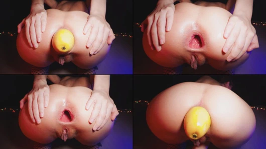 Domaltmalı anal oyun ile adrenalin ve esneme (genç kız, anal esneme, çorap, esneme, itme, tıkaç)