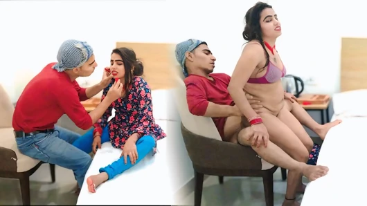 Stepmom ko apne laude par bithaya