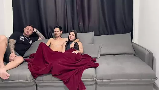 The uncle left, I stuck his to the bottom on the couch. Moaning loudly, fearless