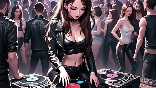 Anime seksi dj synthwave retrowave elektro ai