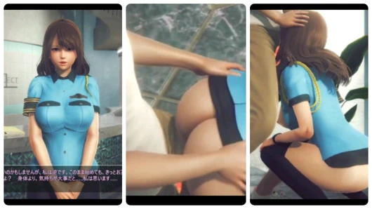 3d- güvenlik görevlisi kız becerdin alır. oral seks, köpek stili.