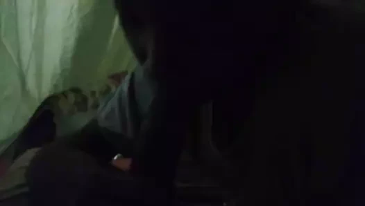 Akıl hocasının büyük zenci gırtlağına kadar sokturttuyor