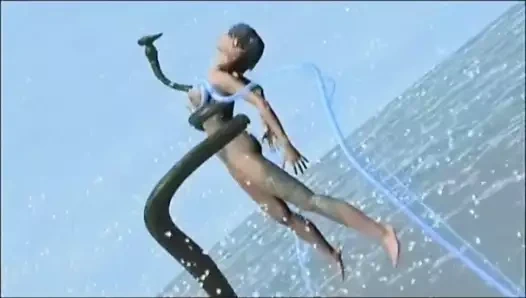 Anime çift kahrolası üzerinde tatil