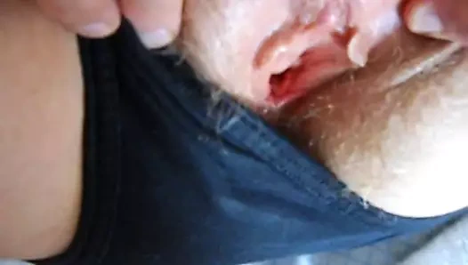 karısı parçaları külot ve yayılır kıllı KEDİ için Cum