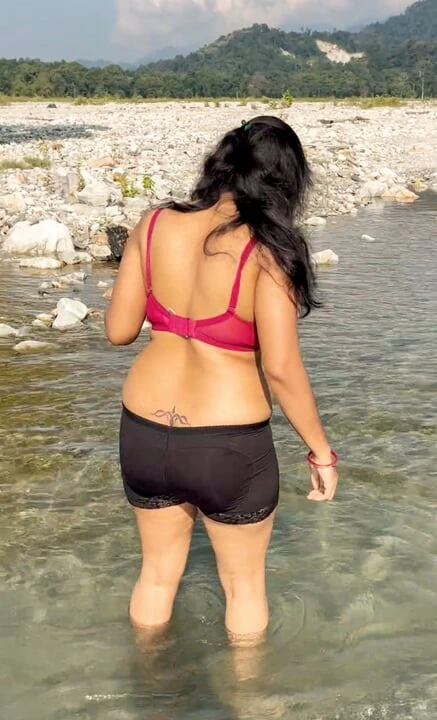 Doğada açık havada cesaret.