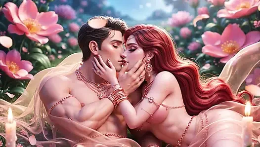 Extreme Close-Up Desi Kissing - Gold Jewelry Mein Sexy Indian Girl Aur Handsome Boy Ki Full Romantic Night