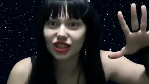 Yıldızlı gökyüzünün altında boşalma geri sayım ile mastürbasyon talimatı