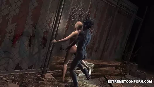 Tıraş 3d toon bebek gets becerdin tarafından bir canavar