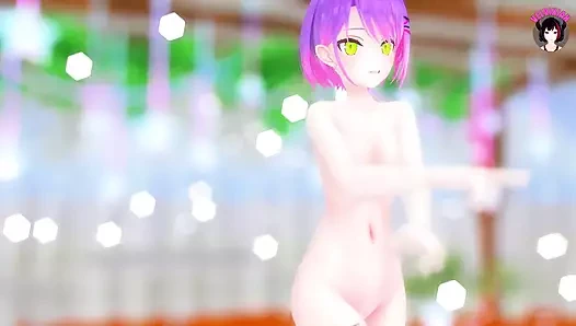 Sevimli genç kedi kız tam çıplak dans ediyor (3 boyutlu hentai)