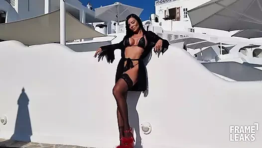 Amandha: Santorini'de tatilde jakuzide sikişiyor