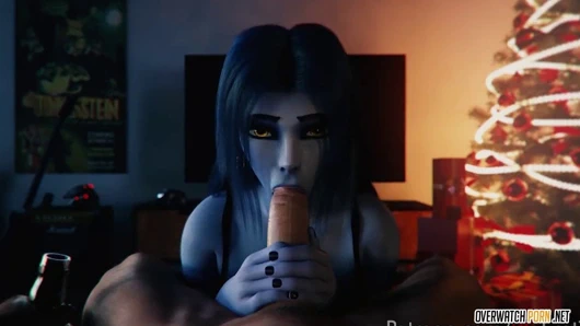 Seksi güzel widowmaker ve merhamet üfleme büyük çük pov