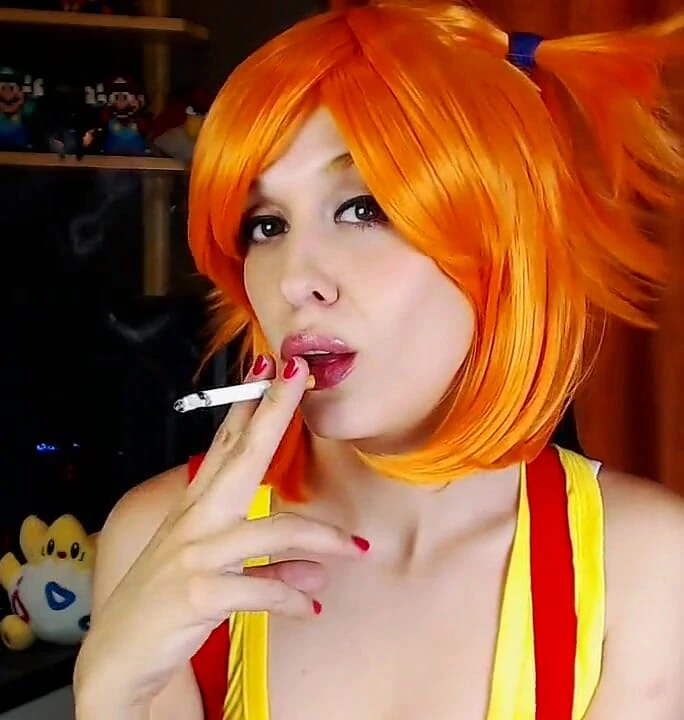Misty Pokemon seksi sigara içiyor