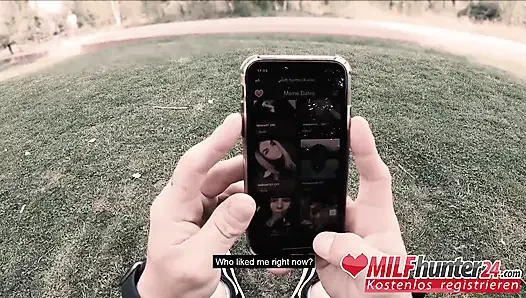Orta yaşlı seksi kadın avcısı mia sakso çekiyor ve açgözlü ağzına boşalıyor!