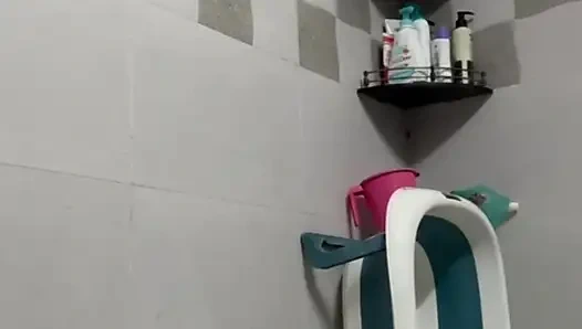 Indian Mom Shower Striptease