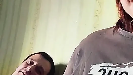 Amateur Girlfriend Blowjob Instead of Cooking - Curvy Brunette with Glasses Sucks and Jerks Cock