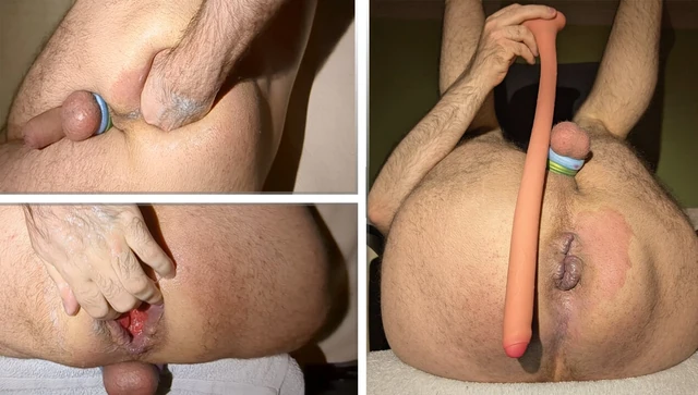 Жесткий самофистинг и попытка глубокого проникновения