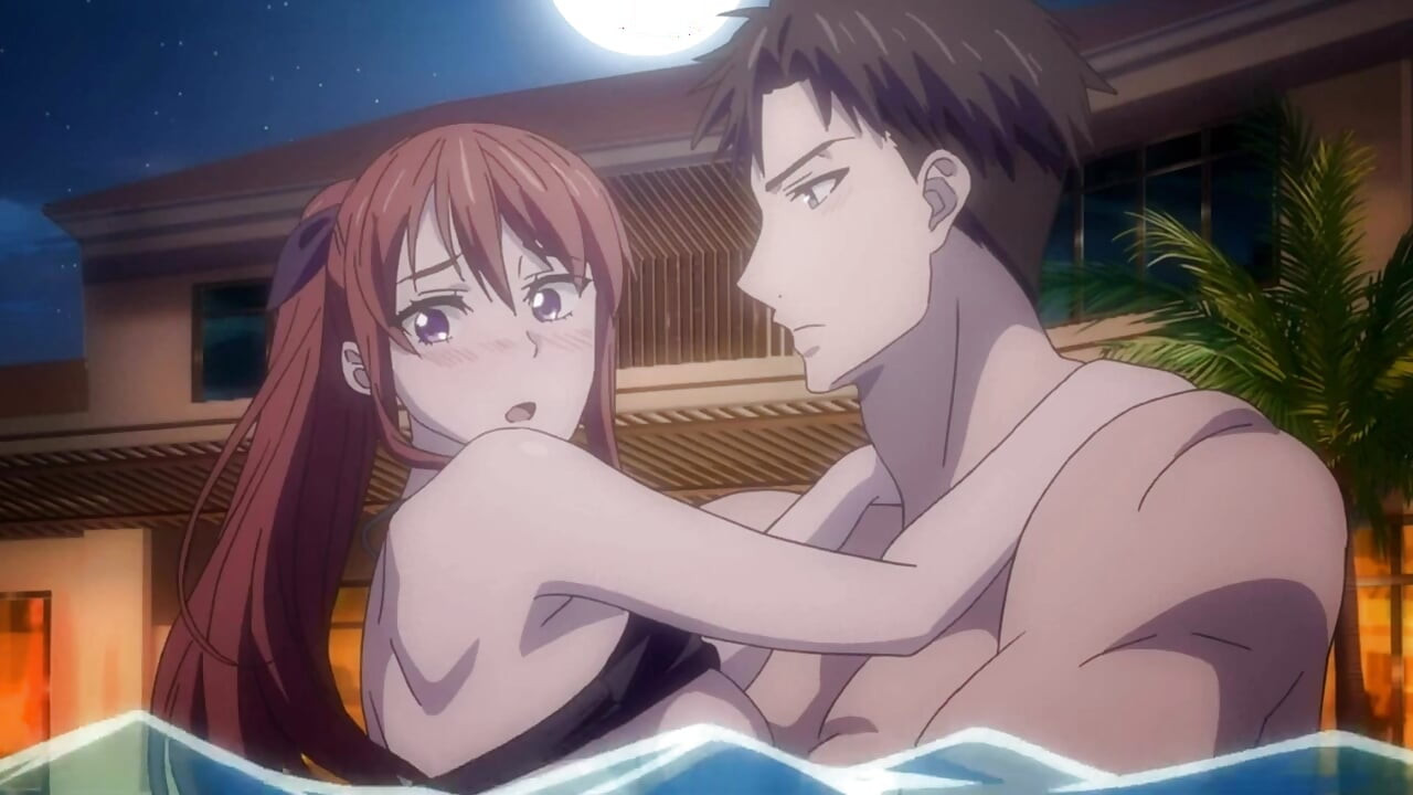 Arkadaşlarıyla ateşli bir ızgara partisinden sonra havuz arzu oyun alanımız oldu (hentai seks)